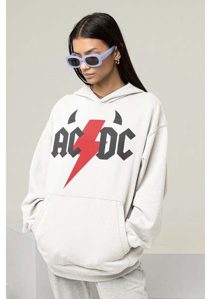 Ac Dc Yazılı Unisex Oversize Müzik Grubu Hoodie fiyatları