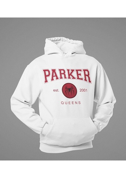 Parker Queens 2001 Baskılı Unisex Oversize Örümcek Adam Hoodie fiyatları