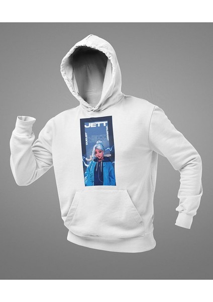 Valorant Jett Entry Karakter Baskılı Unisex Oversize Hoodie