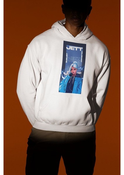 Valorant Jett Entry Karakter Baskılı Unisex Oversize Hoodie fiyatları