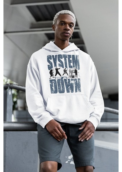 System Of A Down Baskılı Unisex Oversize Tasarım Hoodie fiyatları