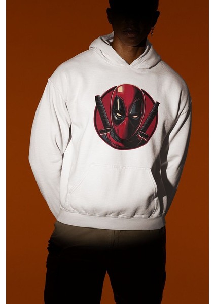 Deadpool Karakter Baskılı Unisex Oversize Hoodie