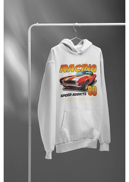 Racing Speed Addicts 80 Baskılı Unisex Oversize Araba Hoodie fiyatları