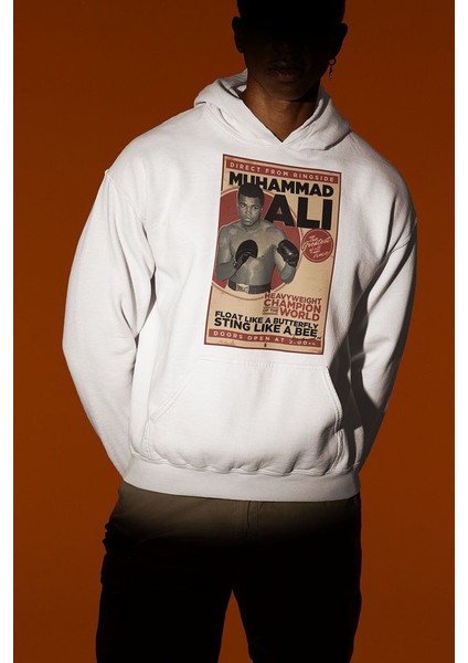 Muhammed Ali Clay Vintage Baskılı Unisex Oversize Efsane Boksör Hoodie