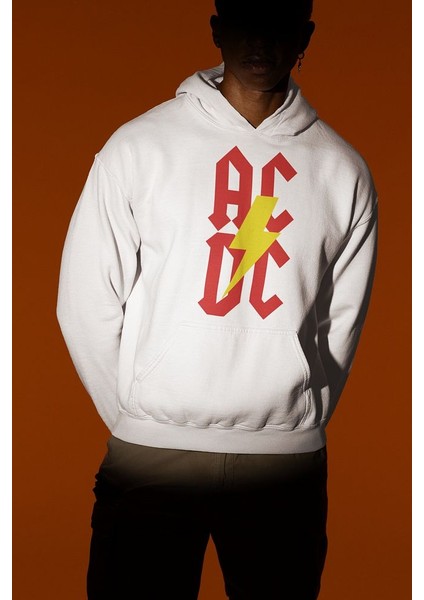 Rock Metal Müzik Grubu Ac Dc Baskılı Unisex Oversize Hoodie