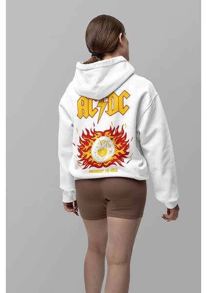 Ac Dc Müzik Grubu Baskılı Unisex Oversize Rock Metal Hoodie modelleri
