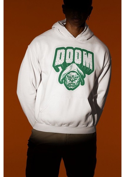 Doctor Doom Marvel Karakter Baskılı Unisex Oversize Hoodie