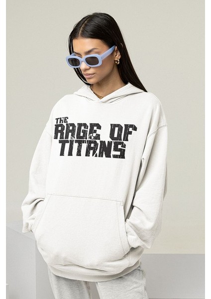The Rage Of Titans Yazılı Unisex Oversize Hoodie fiyatları