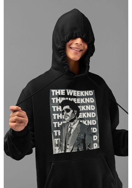 The Weeknd Rapper Baskılı Unisex Oversize Hoodie