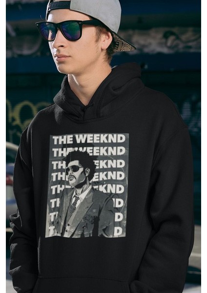 The Weeknd Rapper Baskılı Unisex Oversize Hoodie modelleri