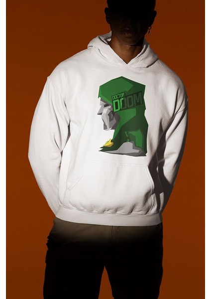 Marvel Doctor Doom Baskılı Unisex Oversize Hoodie fiyatları