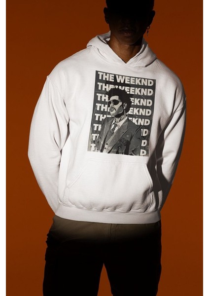 The Weeknd Rapper Baskılı Unisex Oversize Hoodie fiyatları