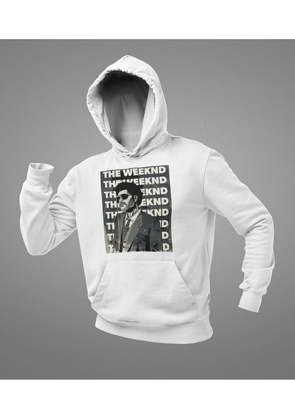 The Weeknd Rapper Baskılı Unisex Oversize Hoodie modelleri