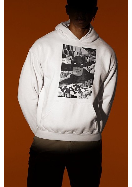 Dark Night Batman Film Baskılı Unisex Oversize Hoodie
