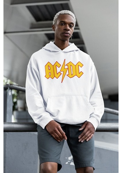 Ac Dc Müzik Grubu Baskılı Unisex Oversize Rock Metal Hoodie fırsatları