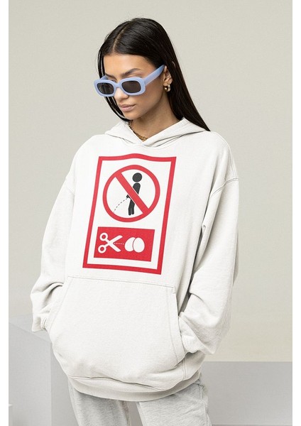 Komik Baskılı Unisex Oversize Tasarım Hoodie
