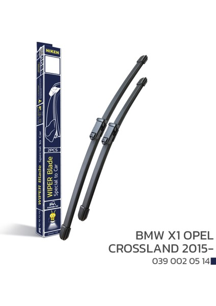 Niken Muz Silecek Takımı Opel Crossland x 2017-2020 ile Uyumlu