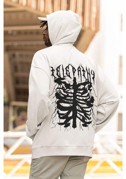 Telepathy Baskılı Unisex Oversize Tasarım Hoodie