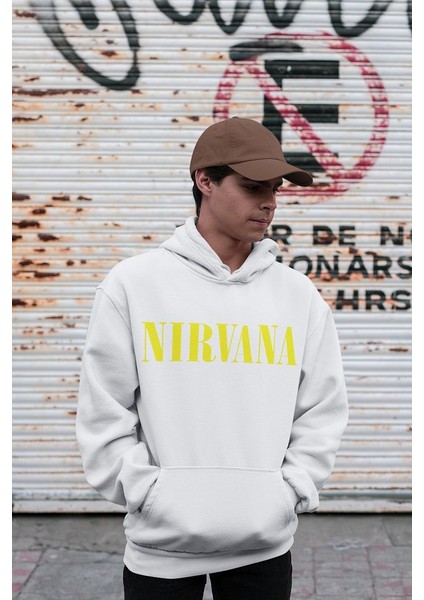 Nirvana Yazılı Unisex Oversize Tasarım Hoodie