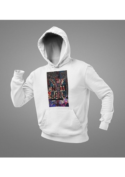 Punks Not Dead Yazılı Unisex Hoodie, Oversize Spider Punk Hoodie fiyatları