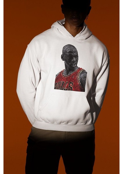 Michael Jorrdan Baskılı Unisex Oversize Efsane Basketbolcu Hoodie