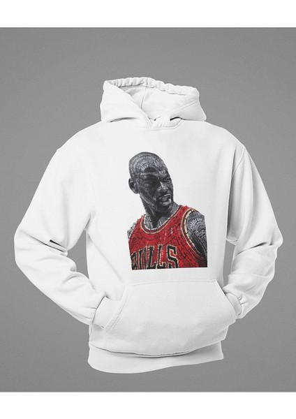 Michael Jorrdan Baskılı Unisex Oversize Efsane Basketbolcu Hoodie