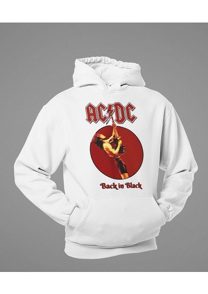 Ac Dc Back In Black Baskılı Unisex Oversize Rock Metal Hoodie fiyatları