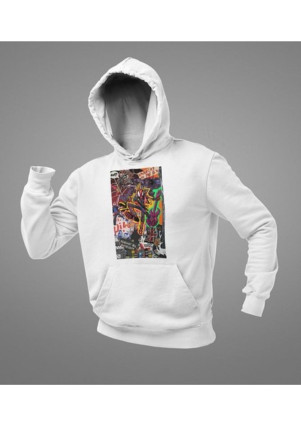 Spider-Man Baskılı Unisex Oversize Spider-Punk Hoodie fiyatları