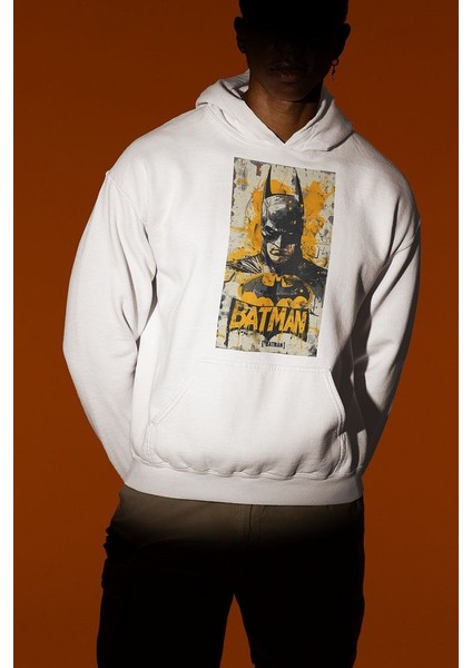 Batman Baskılı Unisex Oversize Dc Hoodie