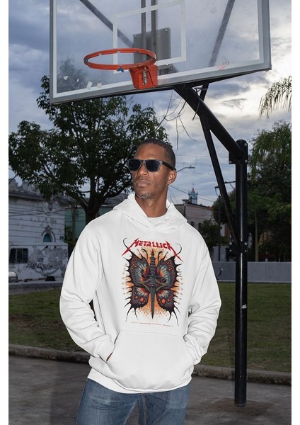 Tasarım Rock Metal Müzik Grubu Baskılı Unisex Oversize Metallica Hoodie fiyatları