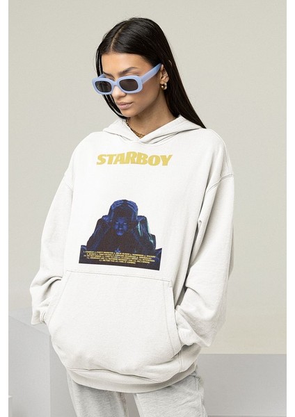 The Weeknd Starboy Baskılı Unisex Oversize Rapper Hoodie