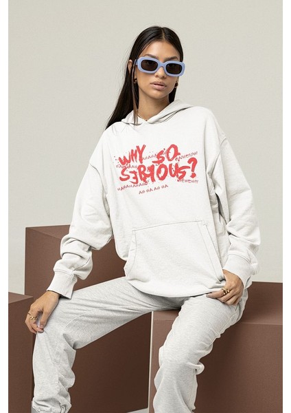 Why So Serious ? Yazılı Unisex Oversize Joker Hoodie modelleri