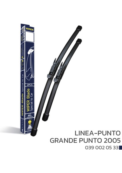 Niken Muz Silecek Takımı Fiat Grande Punto 2005-2014 ile Uyumlu