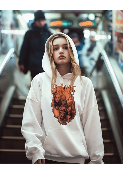 Slipknot Müzik Grubu Baskılı Unisex Oversize Rock Metal Hoodie fiyatları
