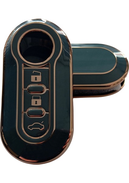 Doblo Ducato Boxer Jumper Uyumlu Nano Silikon Kumanda Anahtar Kılıfı Oto Anahtarlık Gri Gold