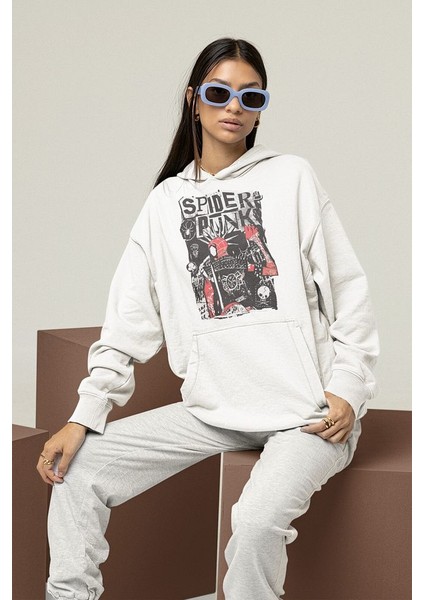 Özel Tasarım Spider-Punk Baskılı Unisex Oversize Hoodie fiyatları