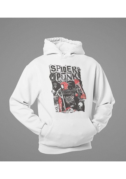 Özel Tasarım Spider-Punk Baskılı Unisex Oversize Hoodie modelleri