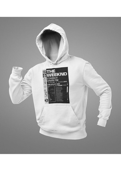 The Weeknd Rapper Starboy Dawn Fm Baskılı Unisex Oversize Hoodie modelleri