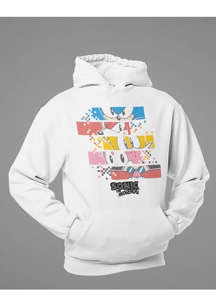 Sonic The Hedgehog Baskılı Unisex Oversize Çizgi Film Hoodie