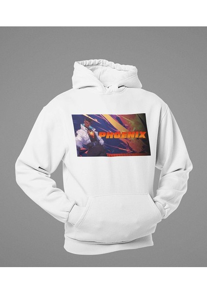 Phoenix Baskılı Unisex Oversize Vallorant Hoodie
