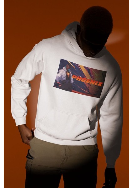 Phoenix Baskılı Unisex Oversize Vallorant Hoodie