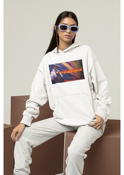Phoenix Baskılı Unisex Oversize Vallorant Hoodie