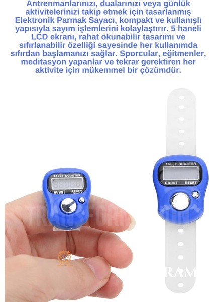 Zikirmatik Dijital Parmak Sayacı Sıfırlanabilir 5 Haneli LCD Ekran 2 Adet 721281 fiyatları