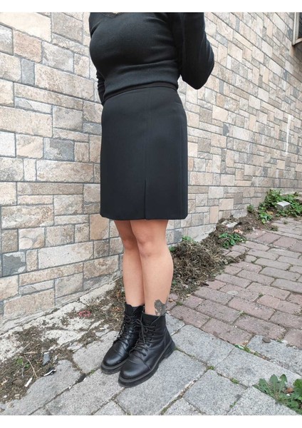 Astarsız Diz Üstünden Yırtmaçlı Portoriko Kunaş Mini Etek Etek Urun Boy 45 cm indirimleri