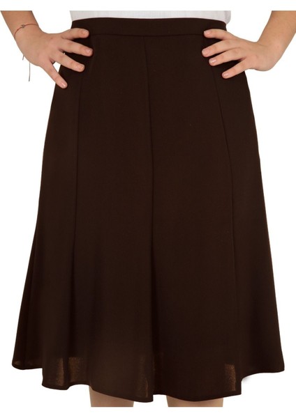 Kısa Büyük Beden Yarım Kloş Astarlı 8 Parçalı Portoriko Kumas Etek fiyatları