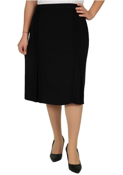 Kısa Büyük Beden Nevrürlü Pileli Astarlı Krep Anne Eteği fiyatları