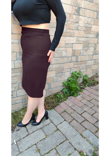 Kısa, Arkadan Yırtmaçlı Portoriko Kumaş Astarlı Kalem Etek Orun Boy 70 cm fiyatları