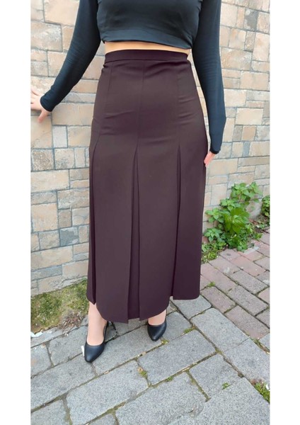 Tesettür Büyük Beden Fişekli Astarlı Portoriko Kloş Anne Eteği Urun Boy 95 cm modelleri