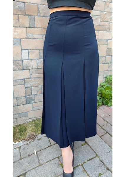 Tesettür Büyük Beden Fişekli Astarlı Portoriko Kloş Anne Eteği Urun Boy 95 cm modelleri