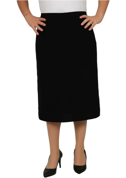 Kısa, Arkadan Yırtmaçlı Portoriko Kumaş Astarlı Kalem Etek Orun Boy 70 cm fırsatları